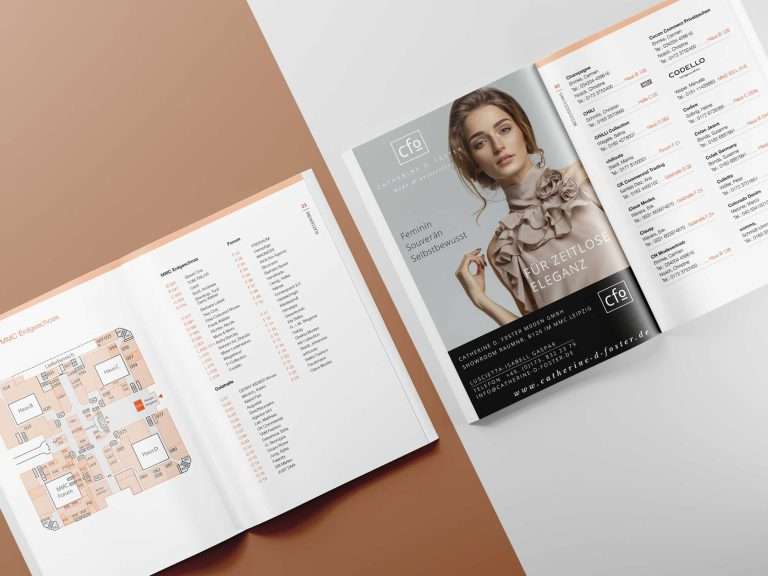 Modemesse, Messe-Katalog Layout & Satz